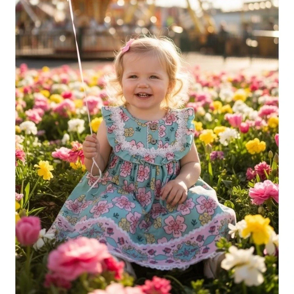 Marie Nicole Clothing XXS 12 18 Months Dress Baby Girl Lace Pink Long 12m 18m